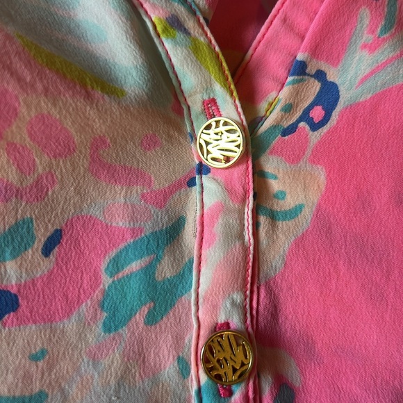 Lilly Pulitzer silk floral blouse - Picture 6 of 7